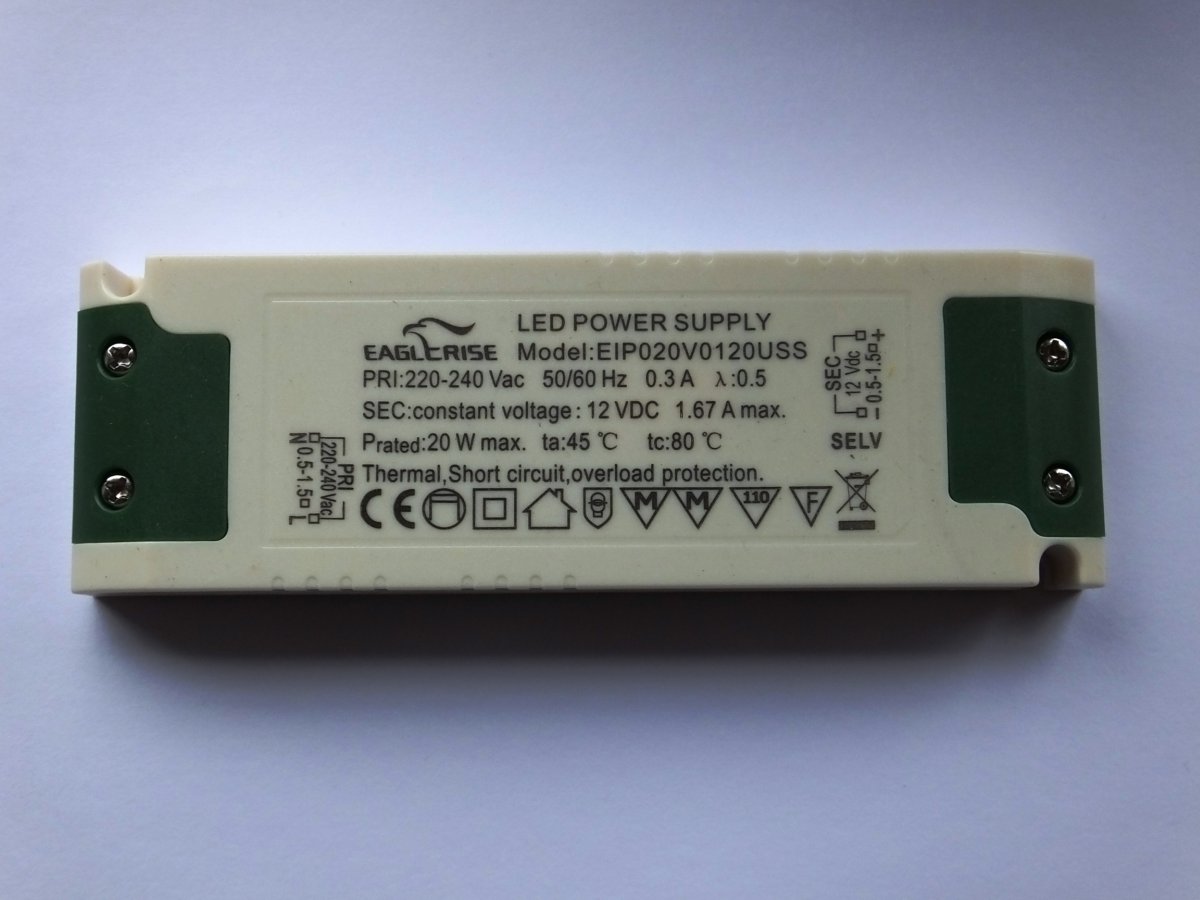 EAGLERISE EIP020V0120USS 12v 20w LED DRIVER CONSTANT VOLTAGE SaveMyLight
