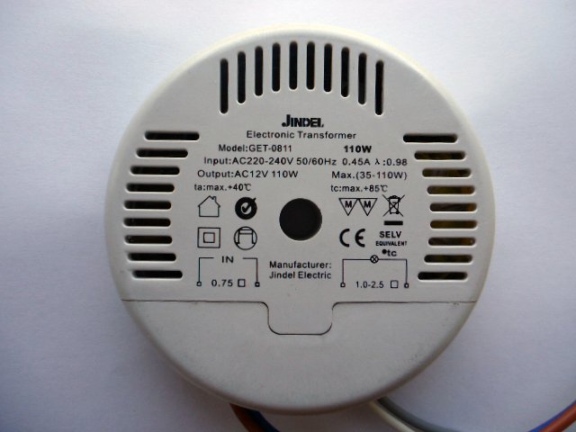 JINDEL GET-0811 110w ELECTRONIC TRANSFORMER - SaveMyLight