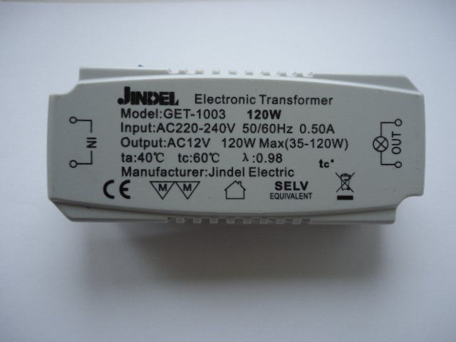 JINDEL GET-1003 120w ELECTRONIC TRANSFORMER - SaveMyLight