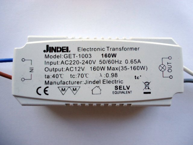 JINDEL GET-1003 160w ELECTRONIC TRANSFORMER (DISCONTINUED) - SaveMyLight