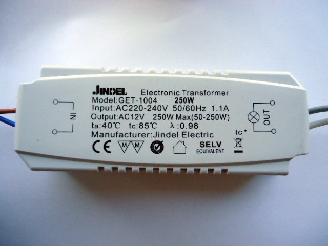 JINDEL GET-1004 250w ELECTRONIC TRANSFORMER - SaveMyLight