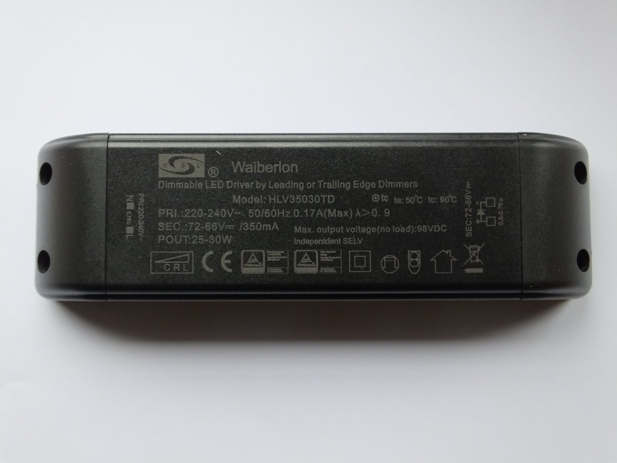WAIBERLON HLV35030TD DIMMABLE CONSTANT CURRENT LED DRIVER - SaveMyLight