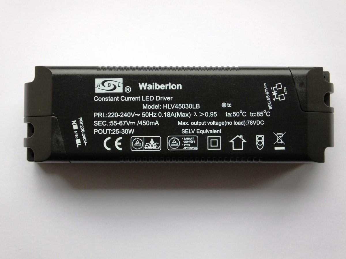 WAIBERLON HLV45030LB CONSTANT CURRENT LED DRIVER - SaveMyLight