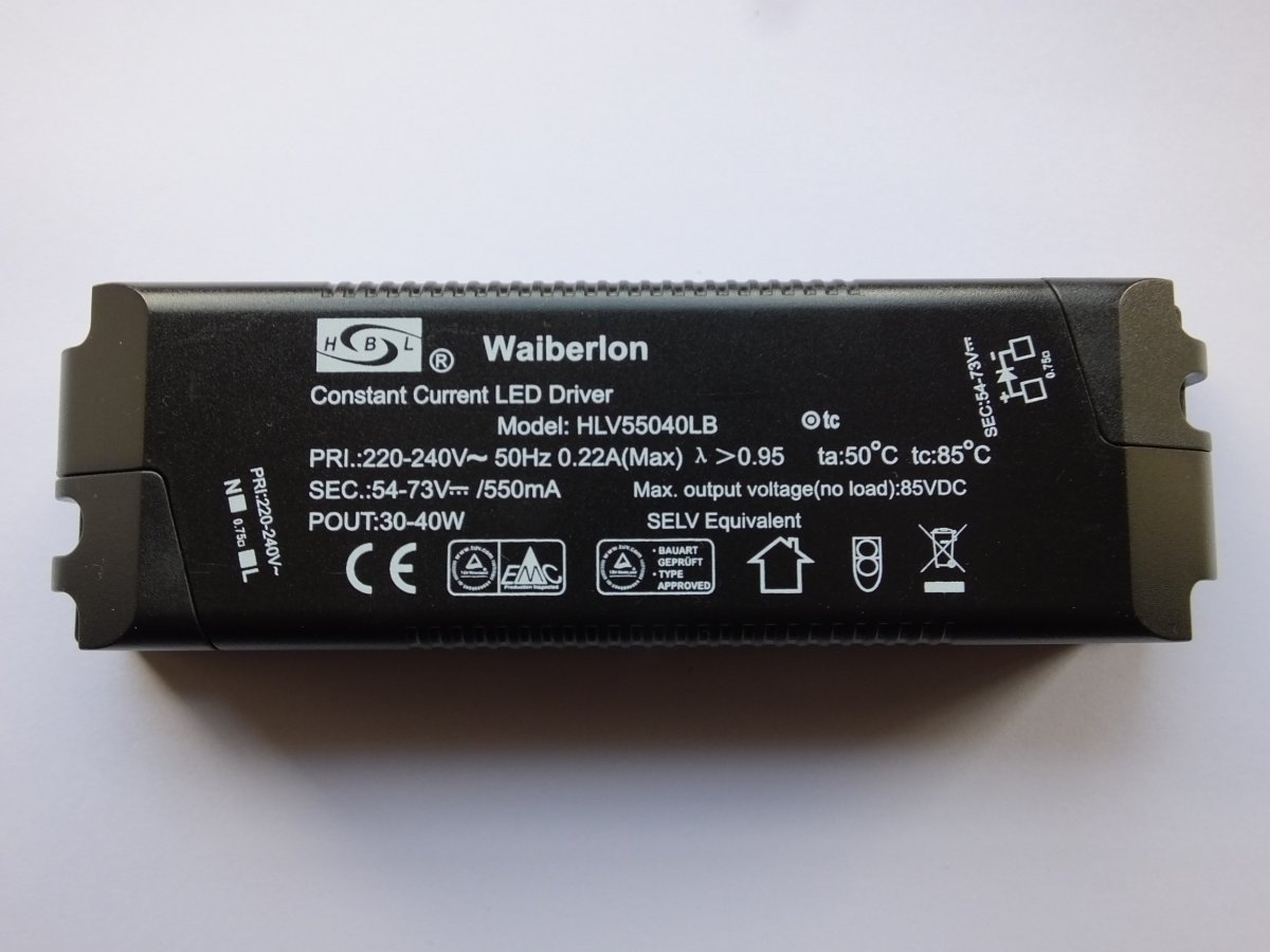 WAIBERLON HLV55040LB CONSTANT CURRENT LED DRIVER - SaveMyLight