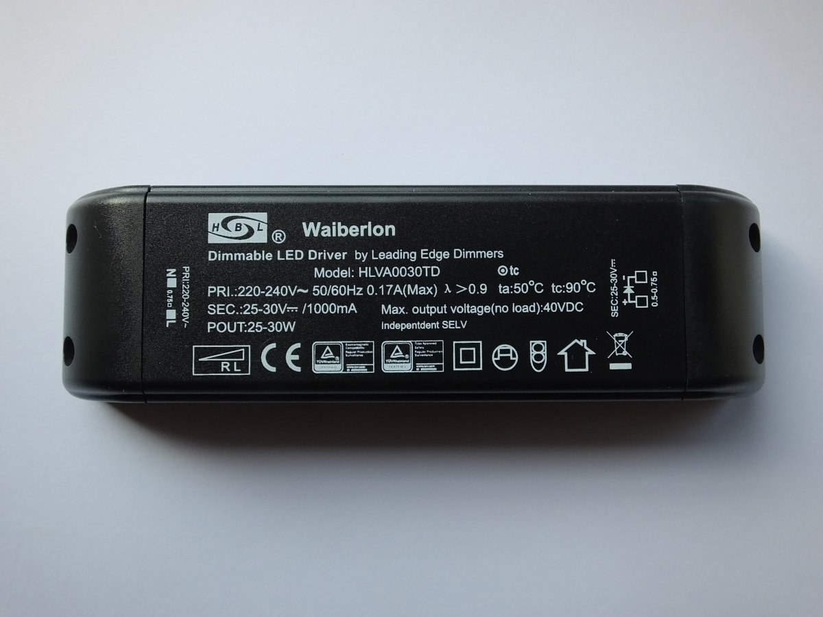 WAIBERLON HLVA0030TD DIMMABLE CONSTANT CURRENT LED DRIVER - SaveMyLight