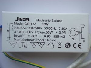 JINDEL GEB-51 55W ELECTRONIC BALLAST (DISCONTINUED)