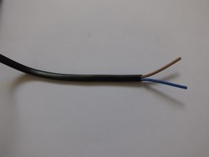 BLACK 0.75MM 2 CORE FLEX CABLE