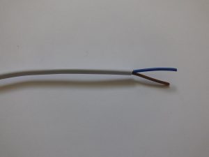 WHITE 0.75MM 2 CORE FLEX CABLE