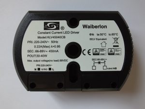 WAIBERLON HLV45040CB / C1 CONSTANT CURRENT LED DRIVER