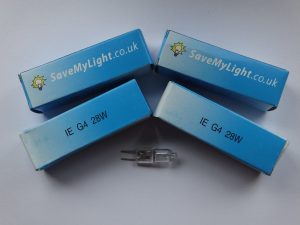 G4 28w 12v HALOGEN CAPSULE BULBS