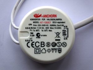 ANCHORN AET-1352CT 35w ELECTRONIC TRANSFORMER