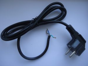 SCHUKO REPLACEMENT CORD AND PLUG (BLACK)