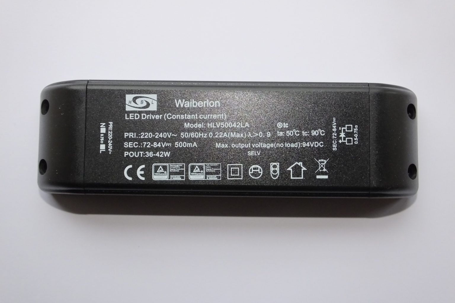 WAIBERLON HLV50042LA CONSTANT CURRENT LED DRIVER - SaveMyLight