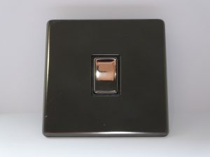BLACK NICKEL SCREWLESS LIGHT SWITCH