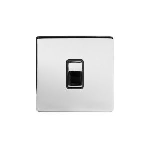 POLISHED CHROME SCREWLESS LIGHT SWITCH