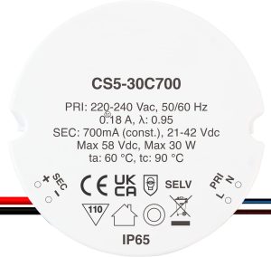 EAGLERISE CS5-30C700 CONSTANT CURRENT LED DRIVER (REPLACES EBP030C0700CHP)